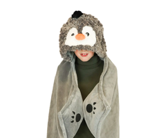 Noxxiez Noxxiez animal hooded blanket Penguin