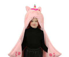 Noxxiez Noxxiez knuffeldeken met capuchon Eenhoorn