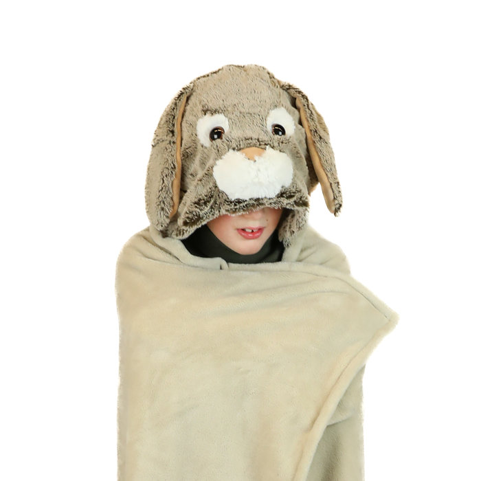 Noxxiez Noxxiez animal hooded blanket Bunny