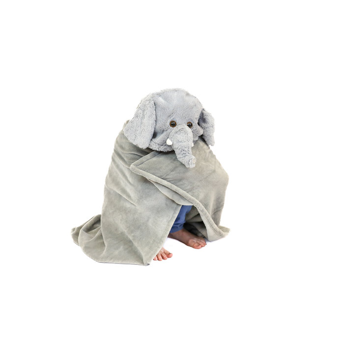 Noxxiez Noxxiez animal hooded blanket Elephant