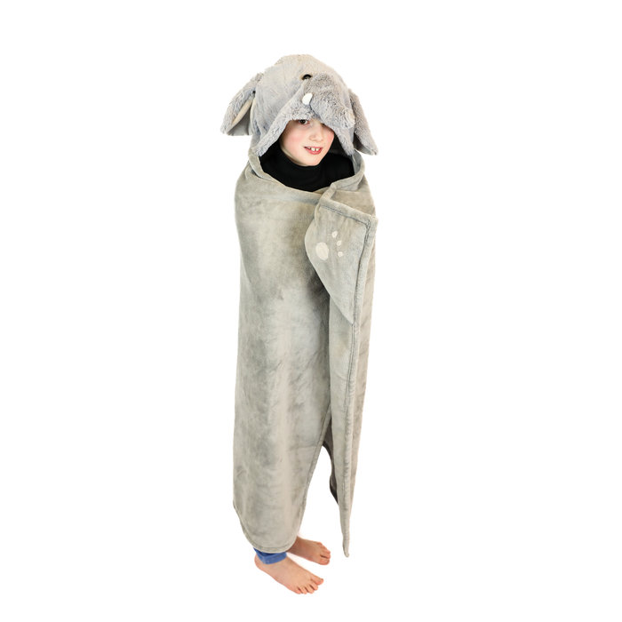 Noxxiez Noxxiez animal hooded blanket Elephant