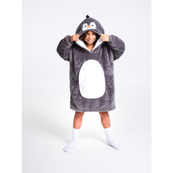 Noxxiez Noxxiez knuffel Hoodie Pinguin tot 160 cm