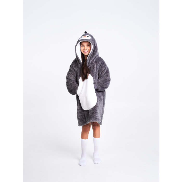 Noxxiez Noxxiez knuffel Hoodie Pinguin tot 160 cm