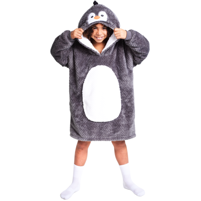 Noxxiez Noxxiez knuffel Hoodie Pinguin tot 160 cm