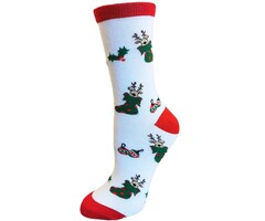 Noxxiez Cozy Noxxiez Soxxiez Reindeer White