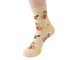 Noxxiez Cozy Noxxiez Soxxiez Reindeer Beige