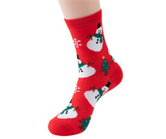 Noxxiez Cozy Noxxiez Soxxiez Snowman Red