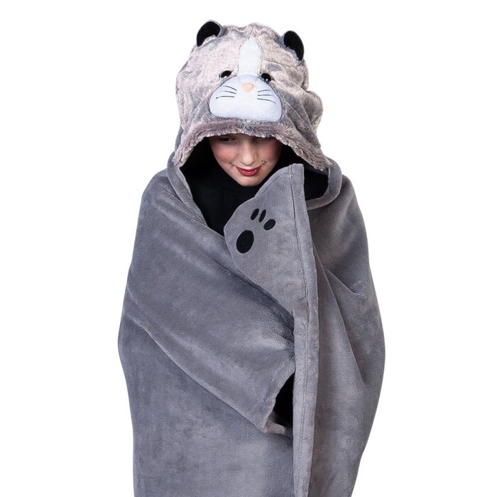 Noxxiez Noxxiez animal hooded blanket Cat