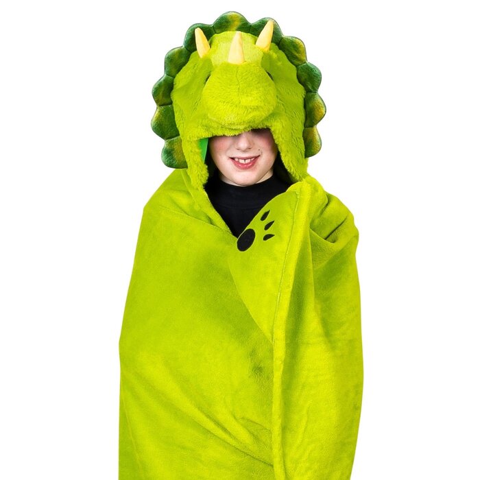 Noxxiez Noxxiez animal hooded blanket Dino