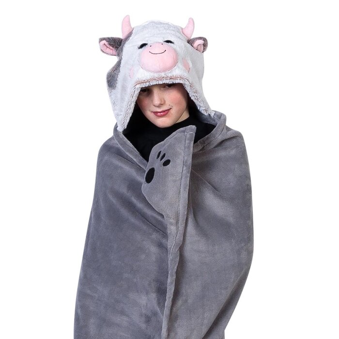 Noxxiez Noxxiez animal hooded blanket Cow