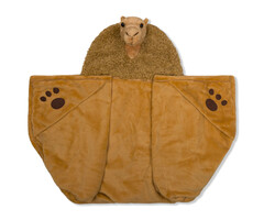 Noxxiez Noxxiez knuffeldeken met capuchon Kameel