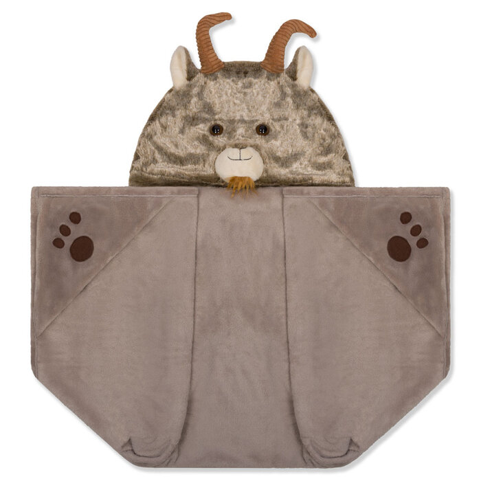 Noxxiez Noxxiez knuffeldeken met capuchon Geit