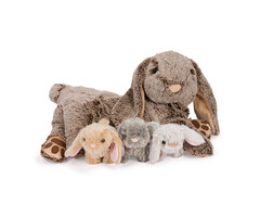 Noxxiez Noxxiez Pluche Mama Konijn Met 3 Baby's