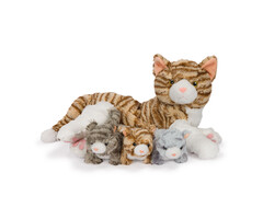 Noxxiez Noxxiez Pluche Mama Kat Met 3 Baby's