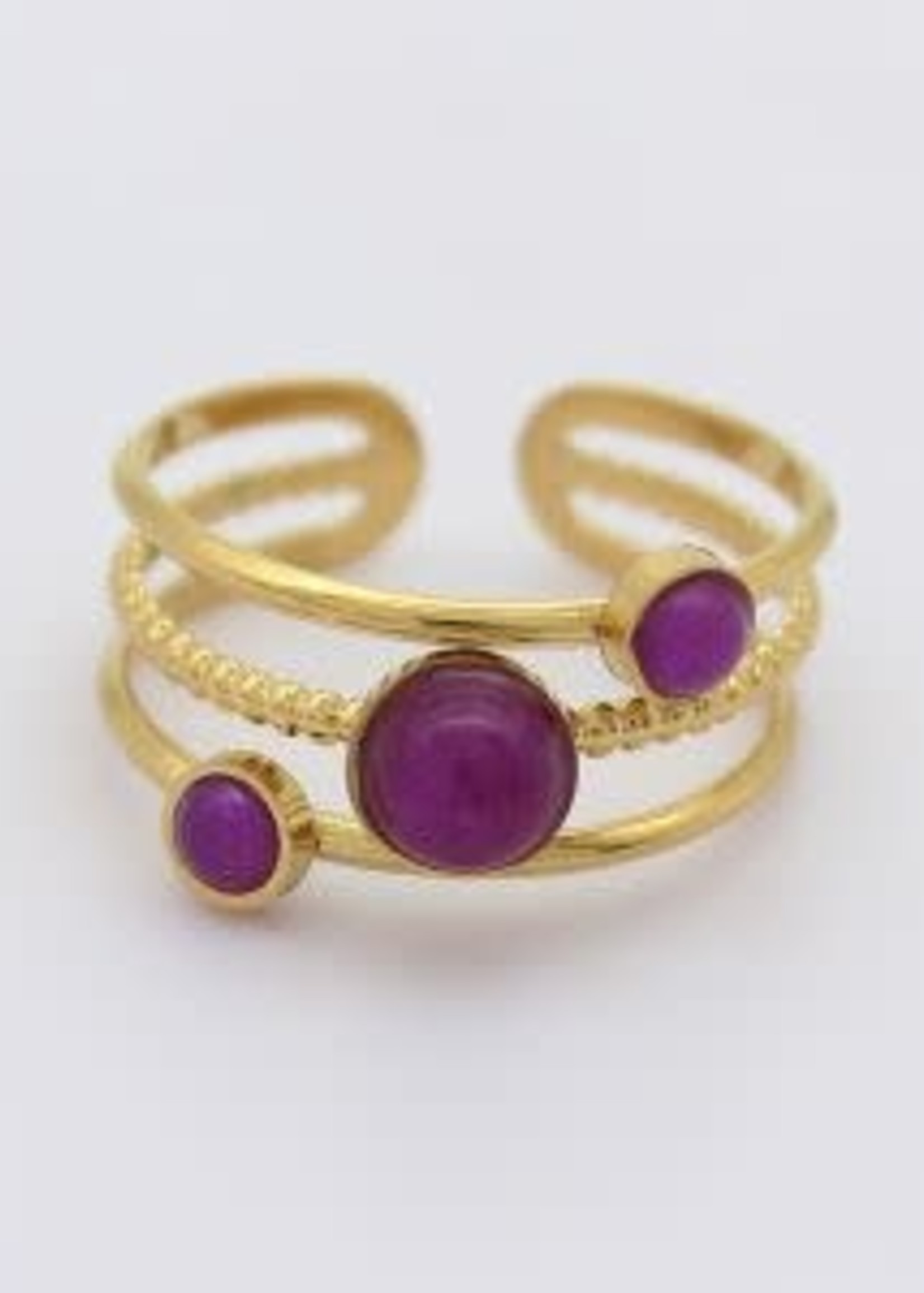 Heart To Get Jewelry Heart To Get Jewelry - Ring Stainless Steel 04 - Gold/Violet