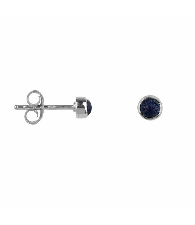 Betty Bogaers - Stud Earrings - Lapis Lazuli Silver