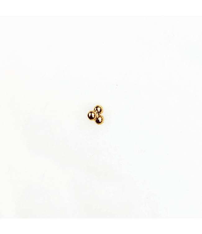 ByNouck Jewelry - Earstud Three - Gold