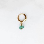 ByNouck Jewelry ByNouck Jewelry - Earring Green Stone - Gold