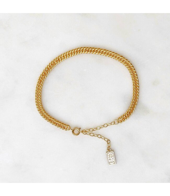 ByNouck Jewelry - Bracelet Small Curb Luck - Gold