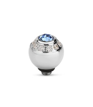 Melano Melano -  Twisted Ball CZ Steentje - Silver- 6008