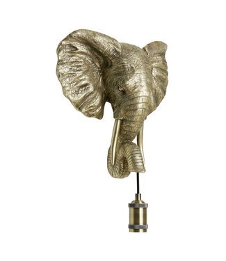 Light & Living Light&Living - Wand Lamp Elephant - Light Gold - 35x13x36