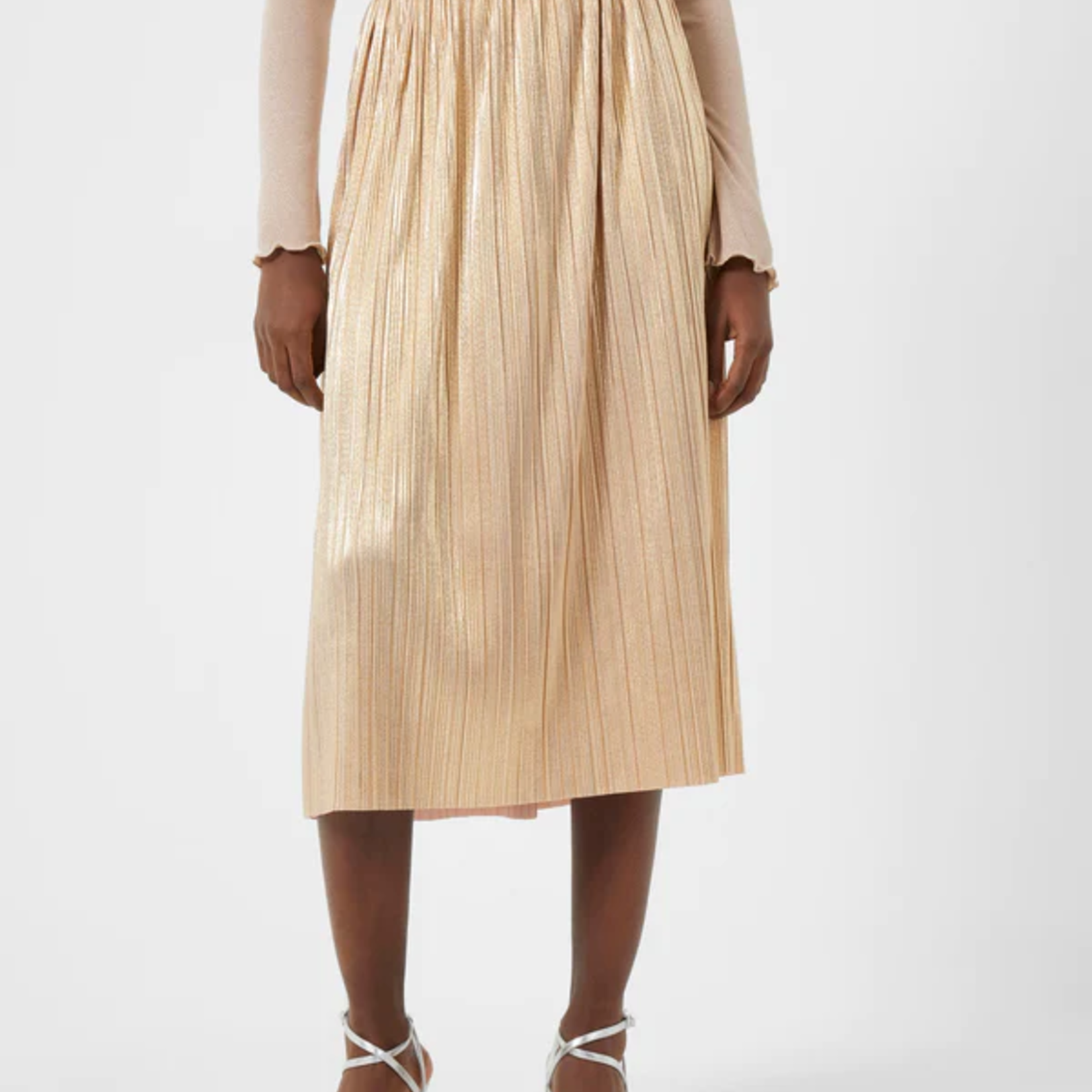 French Connection - Sky Jersey Skirt - Shimmer Pink