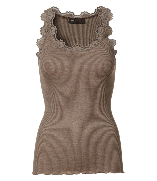 Rosemunde - Silk Top lace - Brown Melange