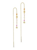 Pure By Nat Pure By Nat - Chain Earring w. Gemstones - 45607
