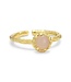 Pure By Nat - Foil Ring w. Gemstone