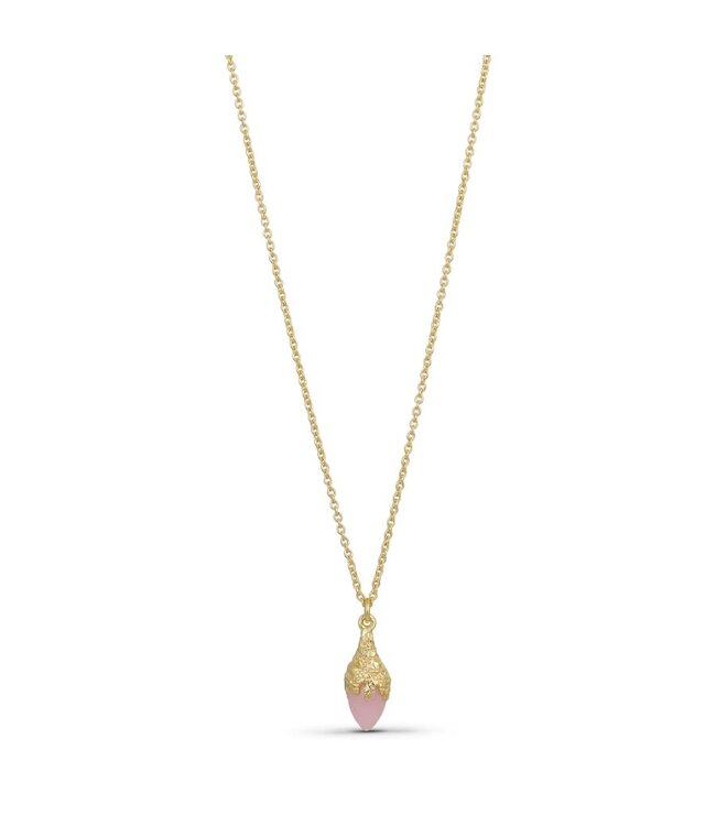 Pure By Nat - Short Necklace w. Gemstone - 31821