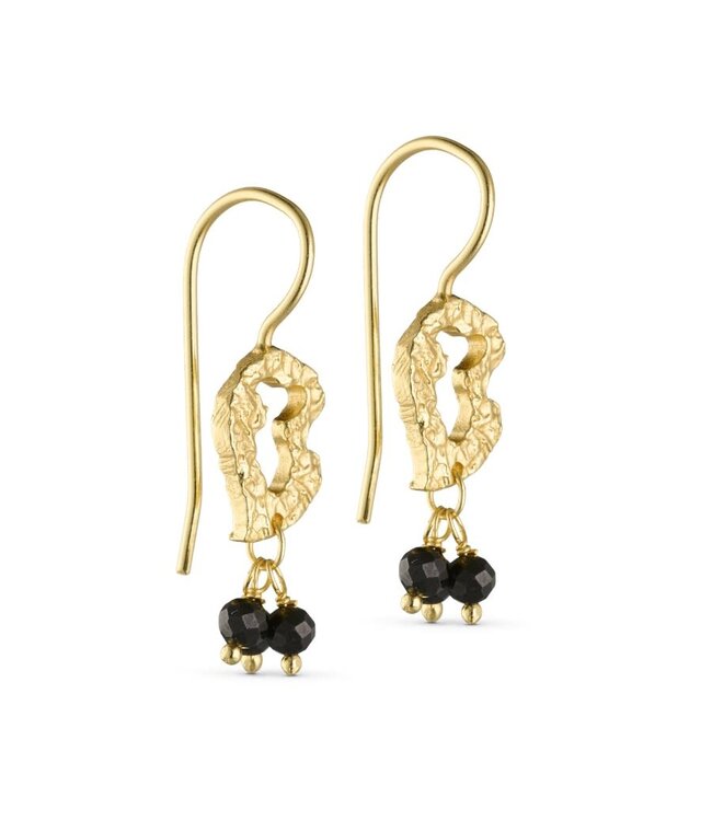 Pure By Nat - Earrings w. Stones - 45666