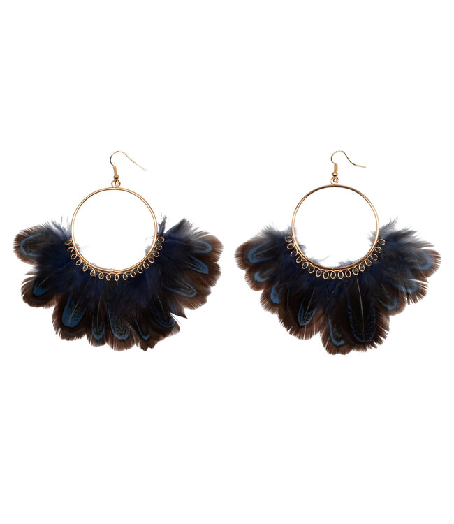 Hinth - Feather Earring - Night Blue