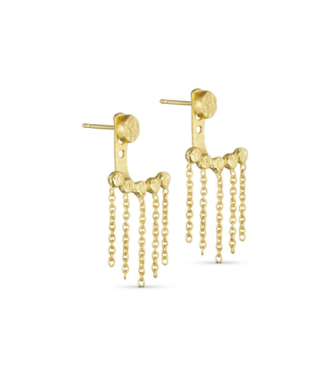 Pure by Nat - Earrings with Chains - 45682