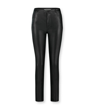 Homage - Sarah Vegan Leather Straight Pants - Black