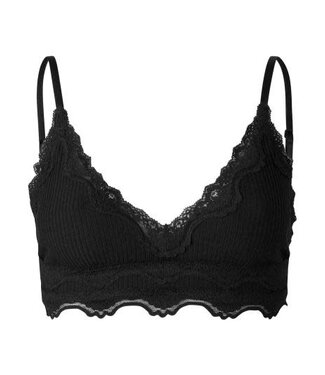 Rosemunde Copenhagen Rosemunde - Silk Bra with Lace - Black