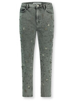 Homage Homage - Marilyn Straight Jeans with Embellishment - Acid Grey