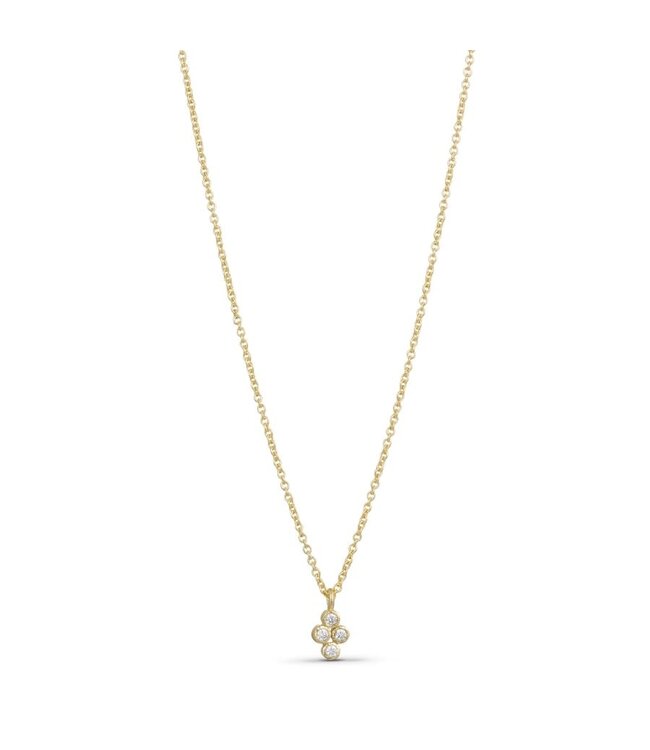 Pure by Nat - Necklace with Zircons - Gold 31815