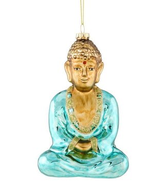 Blossom Home Essentials - Kerstbal/Hanger Buddha - Turqoise