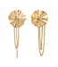 Betty Bogaers Betty Bogaers -  Earring E2150 - Folded Big Round Chain Stud