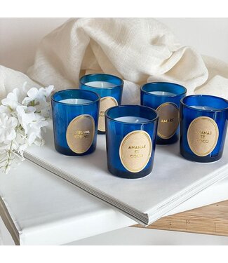 Blossom Home Essentials - Herbariumkaarsen set van 5 - Blauw