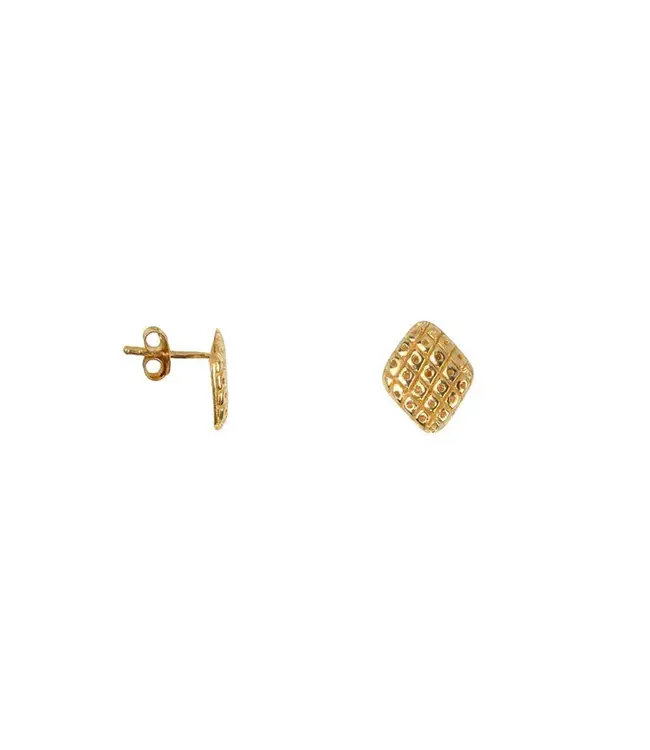 Betty Bogaers - Vintage crossed stud earring - Gold