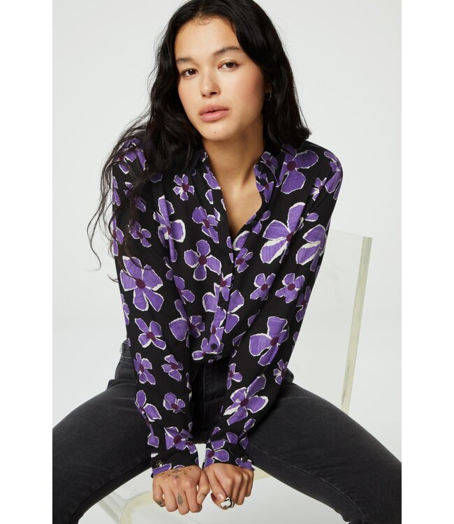 Fabienne Chapot - Sophia Blouse - Black Purple Rave