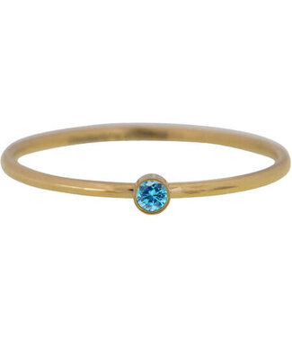 Charmin's Charmin's - Birthstone Ring March - Topaz / Gold Plated
