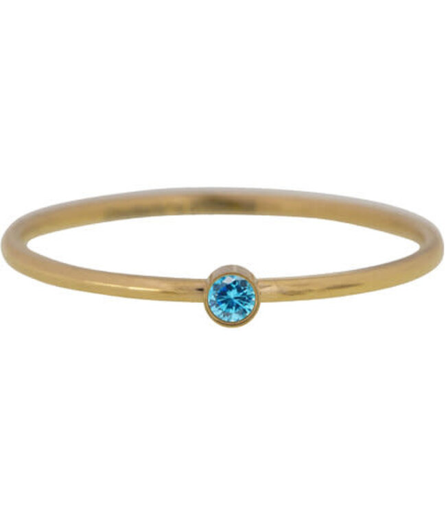Charmin's - Birthstone Ring March - Topaz / Gold Plated