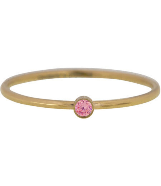 Charmin's - Birthstone Ring July - Ruby / Gold Plated