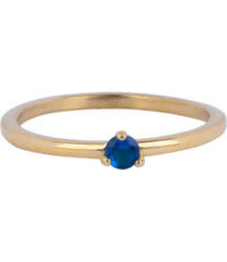 Charmin's Charmin's - Ring Triangle - Sapphire / Gold Steel 1305