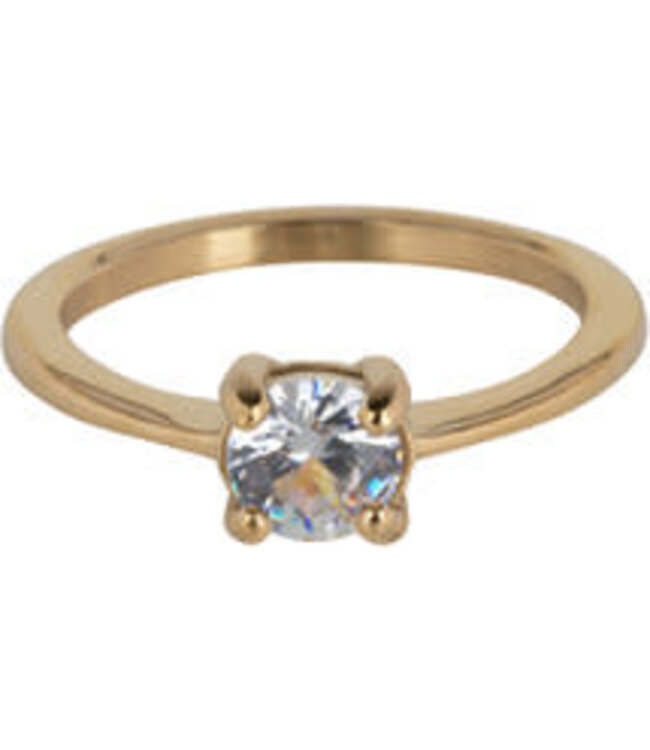 Charmin's - Classic Princess Ring - White / Gold 1193