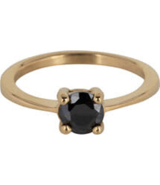 Charmin's Charmin's - Classic Princess Ring - Black / Gold 1195
