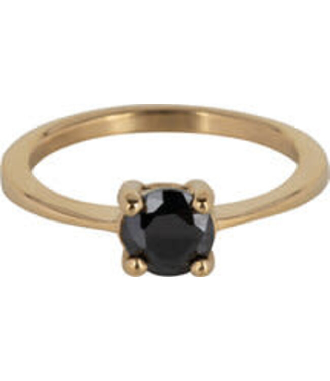 Charmin's - Classic Princess Ring - Black / Gold 1195