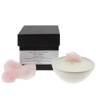 Love And Stones Love & Stones - RAW DREAM - ROSE QUARTZ INFUSED SCENTED CANDLE